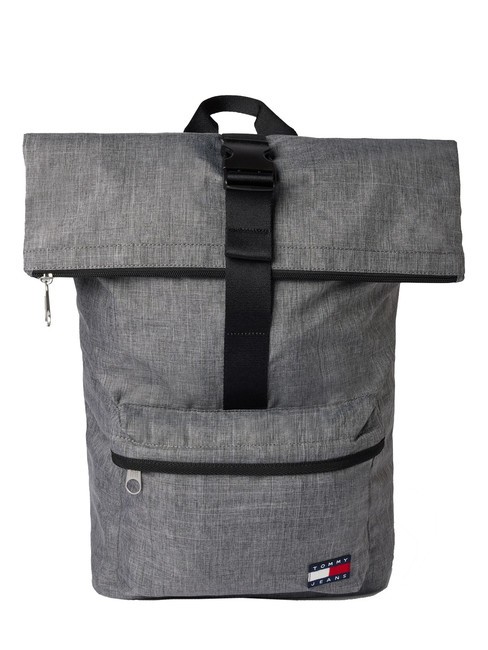 TOMMY HILFIGER TOMMY JEANS ESSENTIAL DAILY  Plecak z rolowaną górą cynkowo-szary - Plecaki na laptopa do pracy