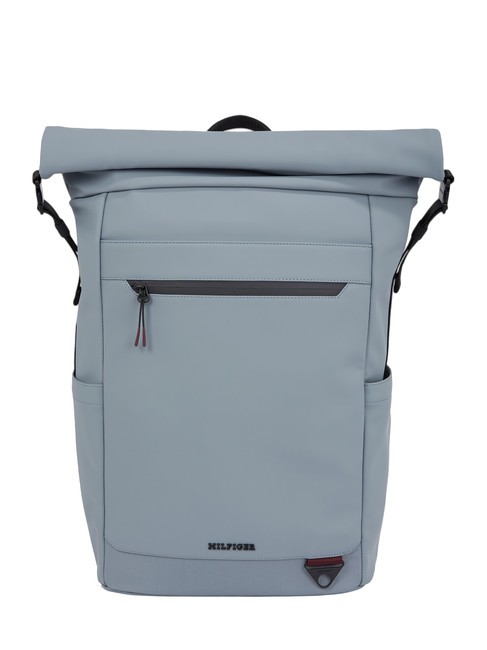 TOMMY HILFIGER TH SEASONAL Plecak z rolowaną górą smoła szara - Plecaki na laptopa do pracy