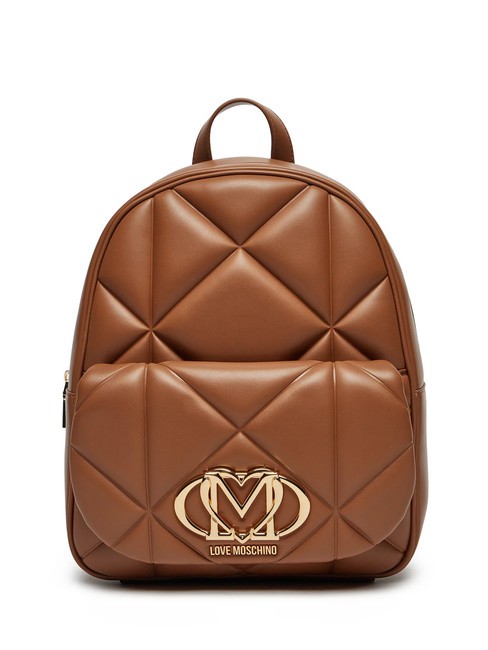 LOVE MOSCHINO GEOMETRIC Plecak z kieszenią wielbłąd - Torby damskie