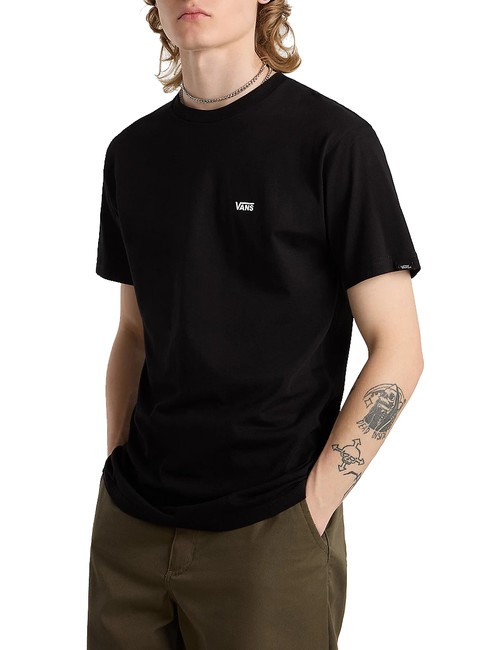 VANS LEFT CHEST LOGO  Koszulka bawełniana czarno/biały - Koszulki męskie