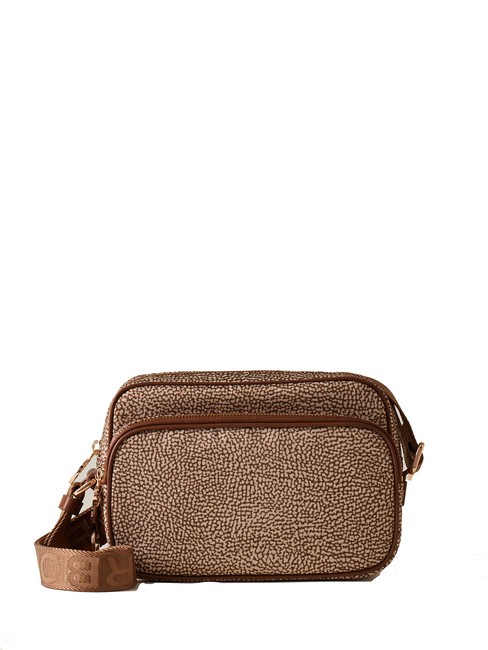 BORBONESE CAMERA CASE SMALL ECO LINE  Torba na ramię beżowo-brązowy - Torby damskie