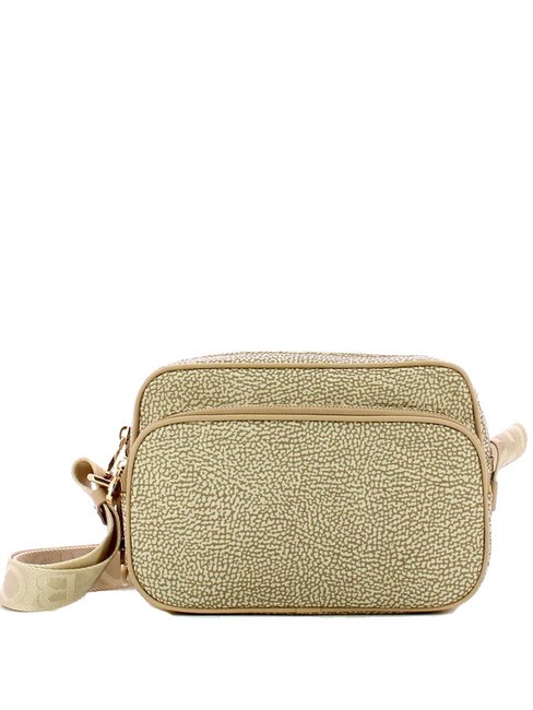BORBONESE CAMERA CASE SMALL ECO LINE  Torba na ramię piasek - Torby damskie