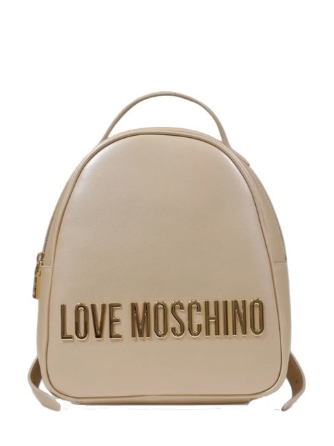 LOVE MOSCHINO LOGO LETTERING Plecak złoto - Torby damskie
