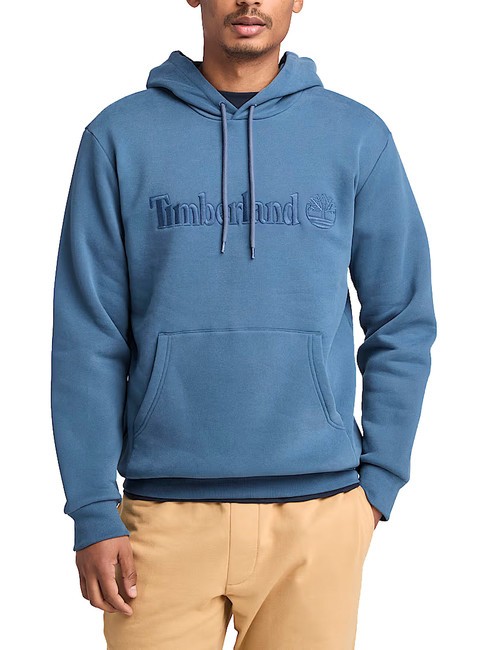 TIMBERLAND EMBROIDERY TONAL Bluza z kapturem ciemny denim - Bluzy męskie