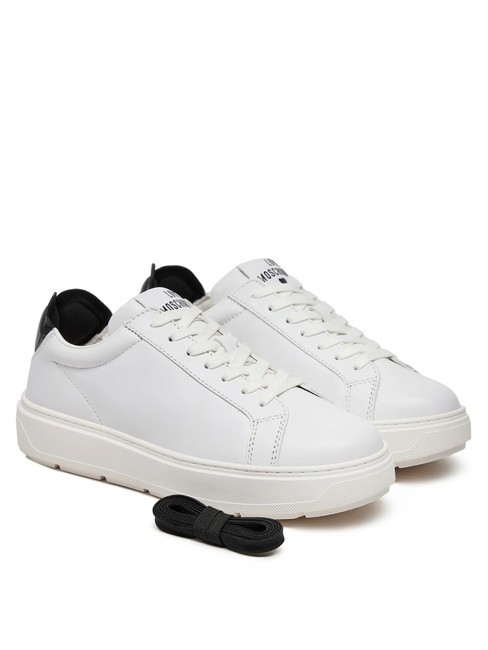 LOVE MOSCHINO BOLD 40 Skórzane trampki czarno/biały - Buty damskie