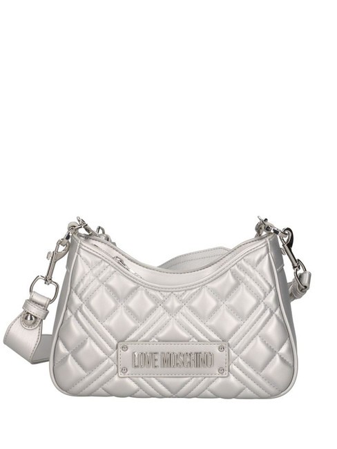LOVE MOSCHINO QUILTED LM Torba na ramię srebrny - Torby damskie