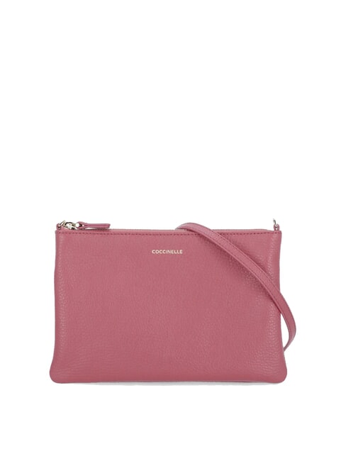 COCCINELLE BEST CROSSBODY Skórzana mini torebka miąższ różowy - Torby damskie