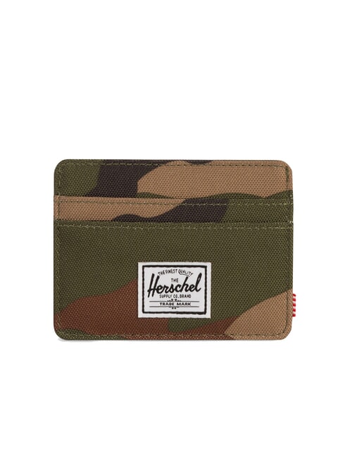 HERSCHEL CHARLIE RFID Płaski uchwyt na karty KAMUFLAŻ LEŚNY - Portfele męskie