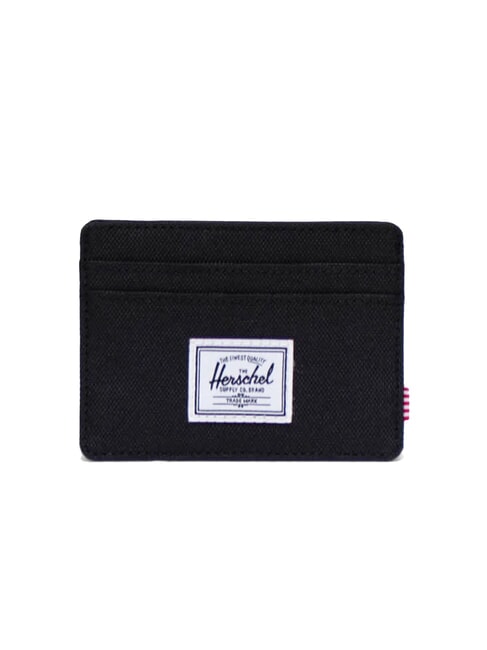 HERSCHEL CHARLIE RFID Płaski uchwyt na karty CZARNY - Portfele męskie