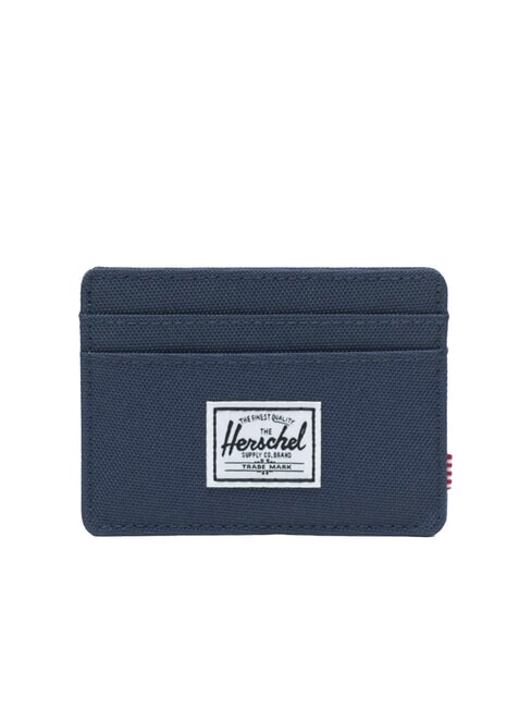 HERSCHEL CHARLIE RFID Płaski uchwyt na karty granatowy - Portfele męskie