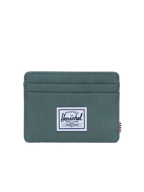 HERSCHEL CHARLIE RFID Płaski uchwyt na karty ciemny las - Portfele męskie