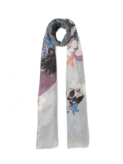 LIUJO FLOWER RAMAGE Szalik CZARNY - Szaliki