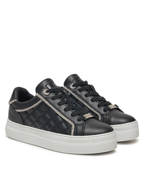 GUESS GRATEA Pikowane trampki na platformie CZARNY - Buty damskie