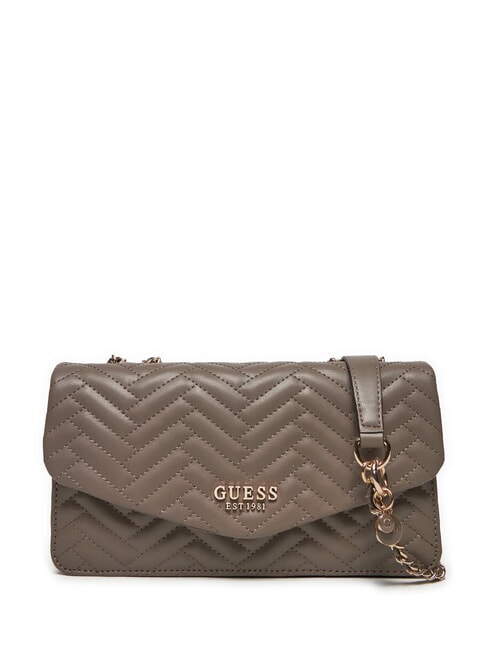 GUESS ANNING Torba pikowana konwertowalna ciemny szary - Torby damskie