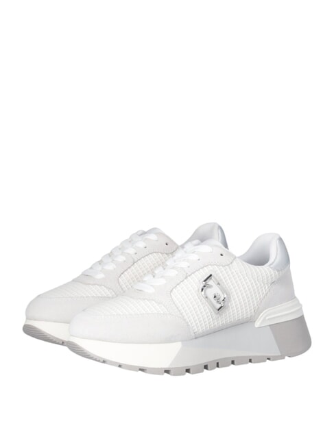 LIUJO AMAZING 25 Buty sportowe zamszowe i siateczkowe biały/srebrny - Buty damskie