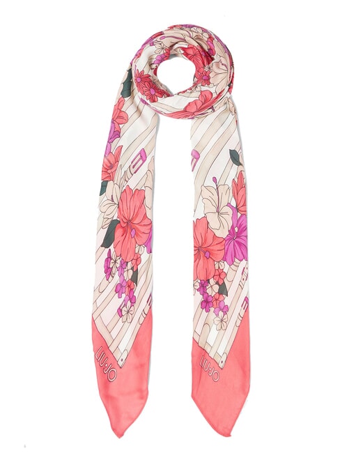 LIUJO FLOWER METALLERIA Szalik z nadrukiem sok glam - Szaliki