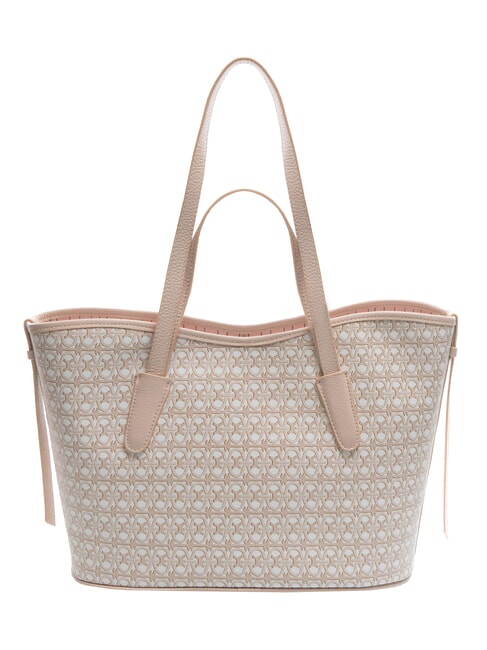COCCINELLE NEW NEVER WITHOUT BAG COATED MONOGRAM Zakupy do ręki/ramienia mul.blanc/różowy - Torby damskie