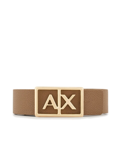 ARMANI EXCHANGE A|X BUCKLE Pasek z dużym logo ciemne pisco/ciemny pisc - Paski