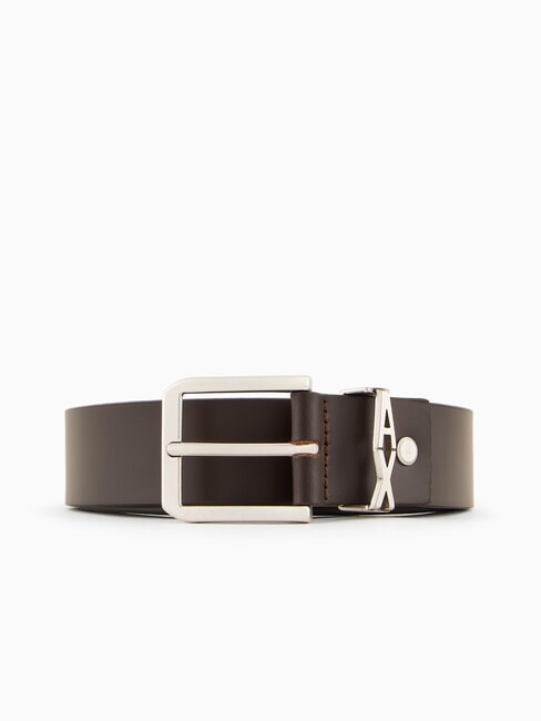 ARMANI EXCHANGE A|X METALLIC LOGO Pasek skórzany, skracany Głowa Maura - Paski