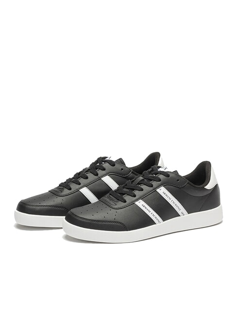ARMANI EXCHANGE A|X STRIPES Adidasy czarny+op.biały - Buty męskie