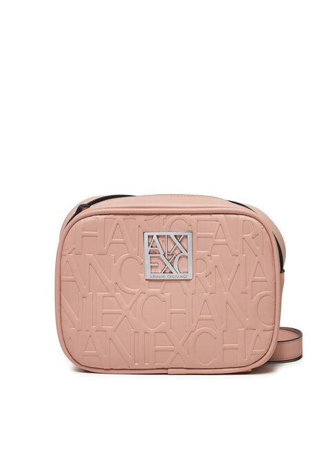 ARMANI EXCHANGE LOGO EMBOSSED Mała torba na ramię poncz mleczny - Torby damskie
