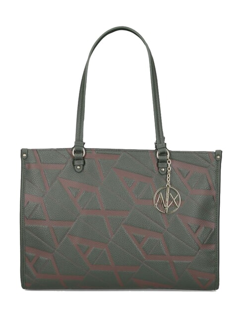 ARMANI EXCHANGE A|X MONOGRAM Torba na ramię Shopper ciemny absynt/likier - Torby damskie