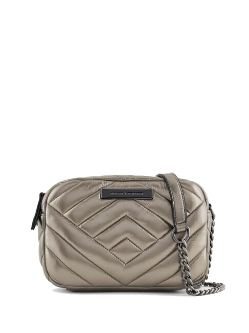 ARMANI EXCHANGE A|X PUFFY Pikowana torba na aparat brąz armatni - Torby damskie