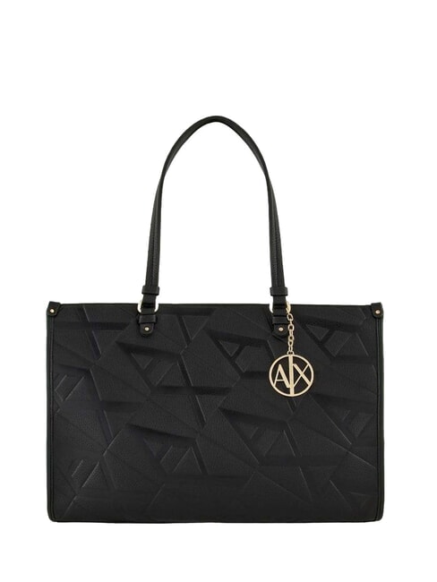 ARMANI EXCHANGE A|X MONOGRAM Torba na ramię Shopper czarny/czarny - Torby damskie