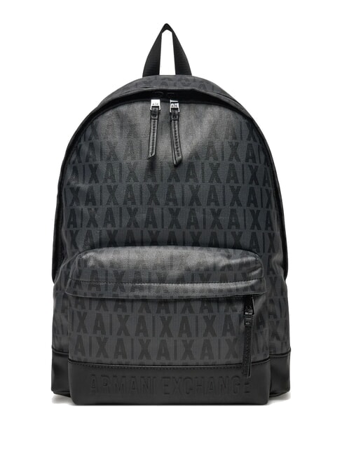 ARMANI EXCHANGE A|X LOGO ALL OVER Plecak na laptopa 15,6" asfalt/czarny - Plecaki na laptopa do pracy