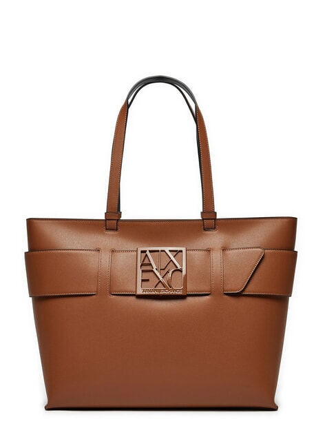 ARMANI EXCHANGE A|X BUCKLE Torba na ramię whisky - Torby damskie