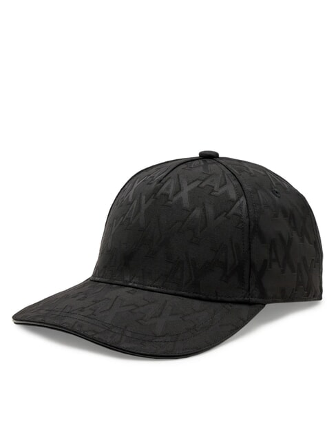 ARMANI EXCHANGE A|X LOGO ALL OVER Czapka baseballowa Czarny - Włosy