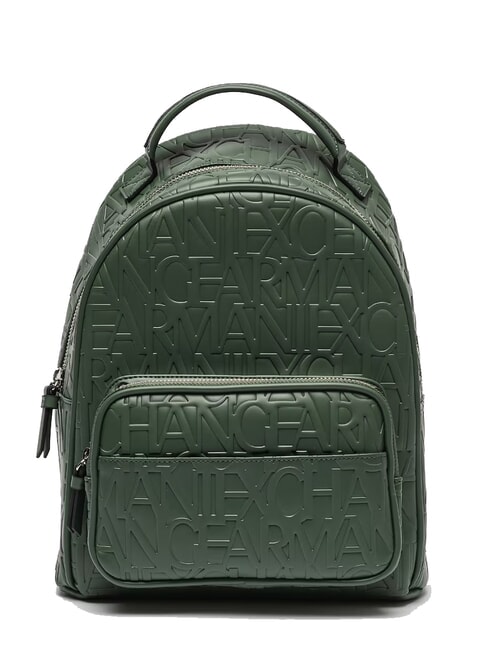 ARMANI EXCHANGE LOGO ALL OVER Plecak z kieszenią absynt - Torby damskie
