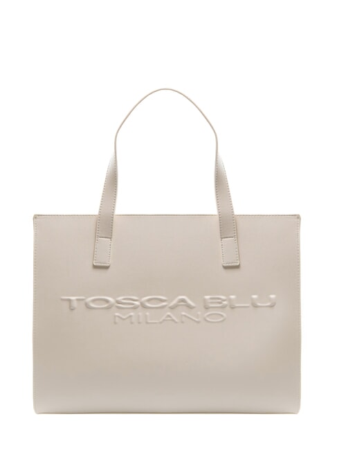 TOSCA BLU MILANO L Torba na zakupy z paskiem na ramię biały - Torby damskie