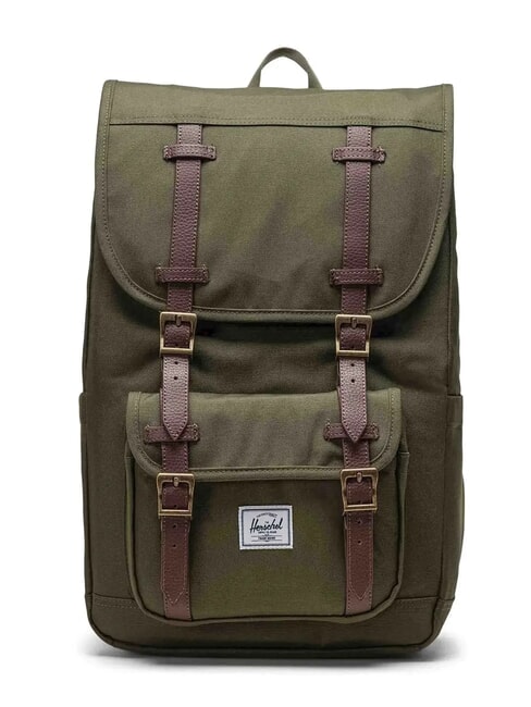 HERSCHEL LITTLE AMERICA MID Plecak na laptopa 15,6" bluszcz - Plecaki szkolne i rekreacyjne