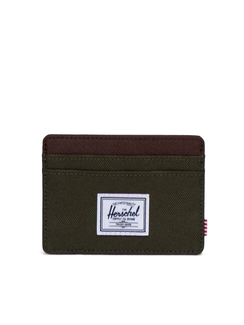 HERSCHEL CHARLIE  Płaski uchwyt na karty bluszcz/chco - Portfele damskie