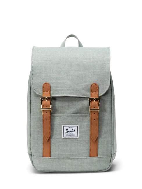 HERSCHEL RETREAT MINI Plecak góra lodowa zielona kratka - Plecaki szkolne i rekreacyjne