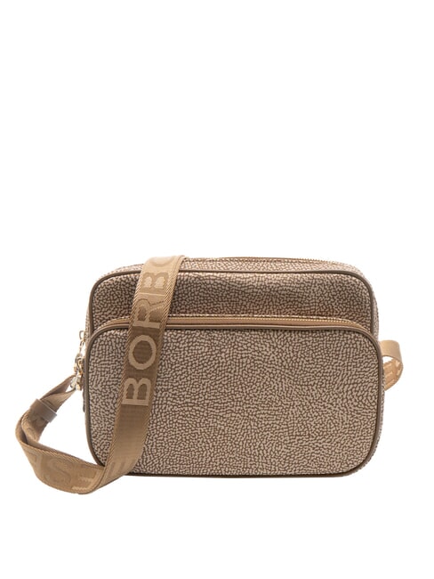 BORBONESE CAMERA CASE MEDIA ECO LINE Torba na ramię beżowo-brązowy - Torby damskie