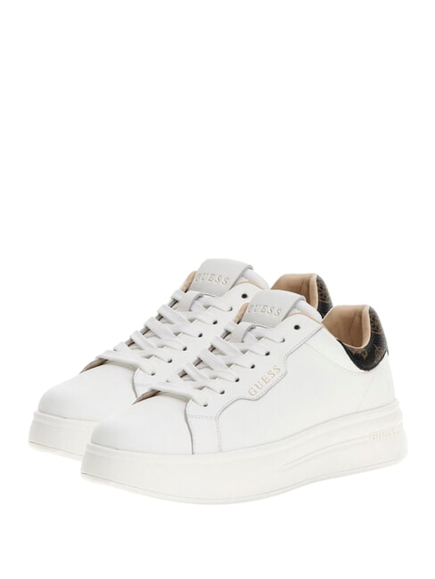 GUESS WINNIE Adidasy Biały/Brązowy - Buty damskie