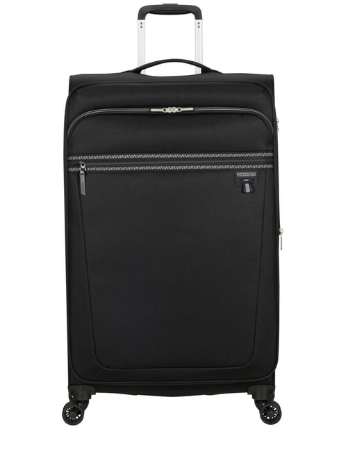 AMERICAN TOURISTER AEROSPIN Duży, rozszerzalny wózek CZARNY - Wózki półsztywne