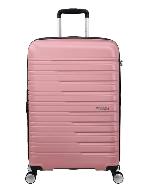 AMERICAN TOURISTER FLASHLINE Duży, rozszerzalny wózek liliowy różowy - Wózki twarde