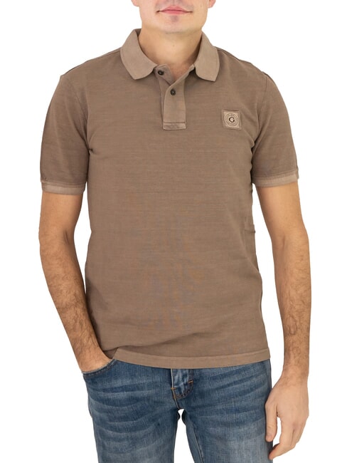 GUESS WASHED  Koszulka polo z krótkim rękawem skorupa orzecha włoskiego - Polo męskie