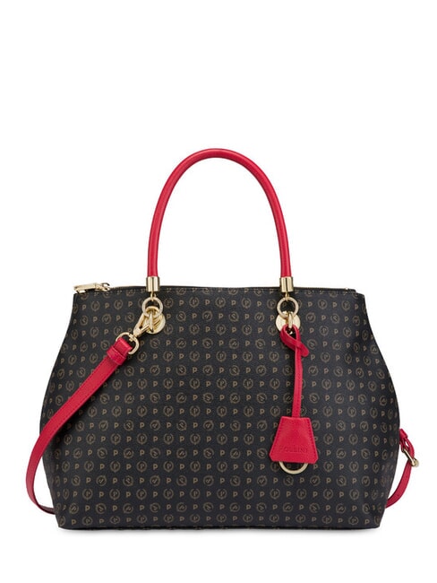 POLLINI HERITAGE  Torba na ramię czarny lakier - Torby damskie