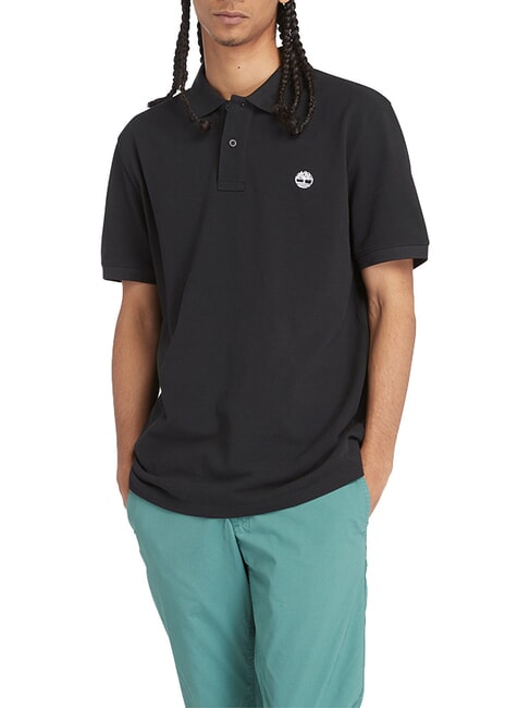 TIMBERLAND MILLERS RIVER Pique polo CZARNY - Polo męskie