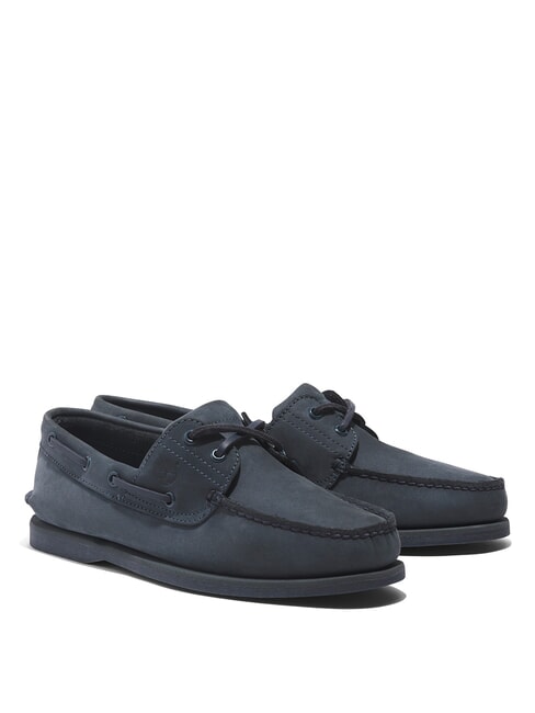 TIMBERLAND CLASSIC BOAT  Zamszowe buty żeglarskie ciemnoniebieski nubuk - Buty męskie