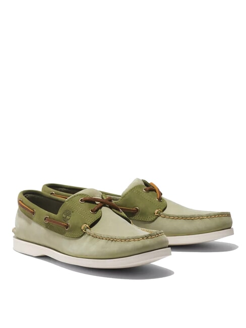 TIMBERLAND CLASSIC BOAT  Buty ze skóry zamszowej jasnozielony - Buty męskie