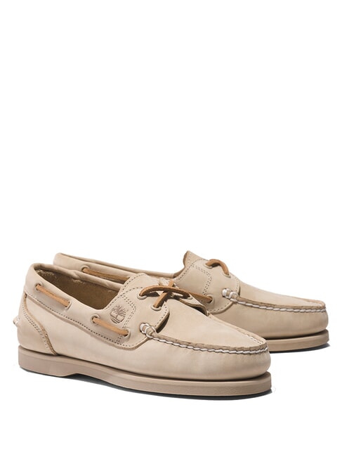 TIMBERLAND CLASSIC BOAT Buty żeglarskie ze skóry zamszowej jasny beż - Buty damskie