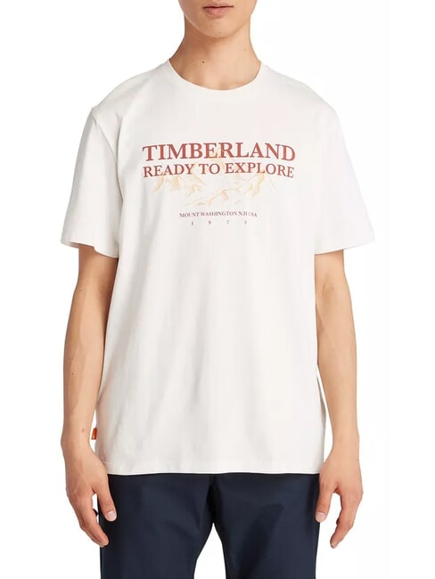 TIMBERLAND TFO SS OUTDOOR  Koszulka bawełniana biały vintage - Koszulki męskie