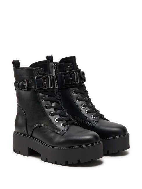 GUESS VAIRES Buty amfibijne z logo CZARNY - Buty damskie