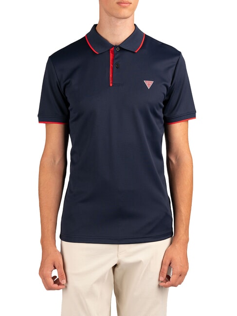 GUESS SS TECH STRETCH Koszulka polo z krótkim rękawem inteligentnyniebieski - Polo męskie