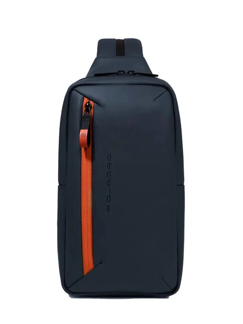 PIQUADRO CORNER SPECIALE GOMMATO  Plecak na jedno ramię niebieski - Plecaki na laptopa do pracy
